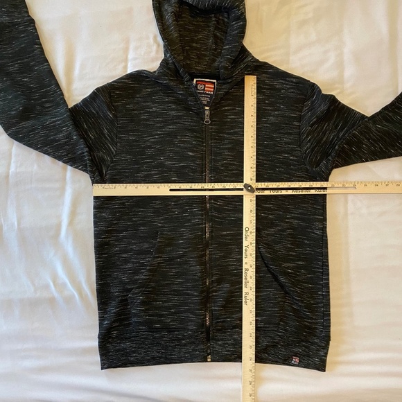 Vintage Y2K Phat‎ Farm Black Gray Full Zip Hoodie Jacket - Picture 2 of 8